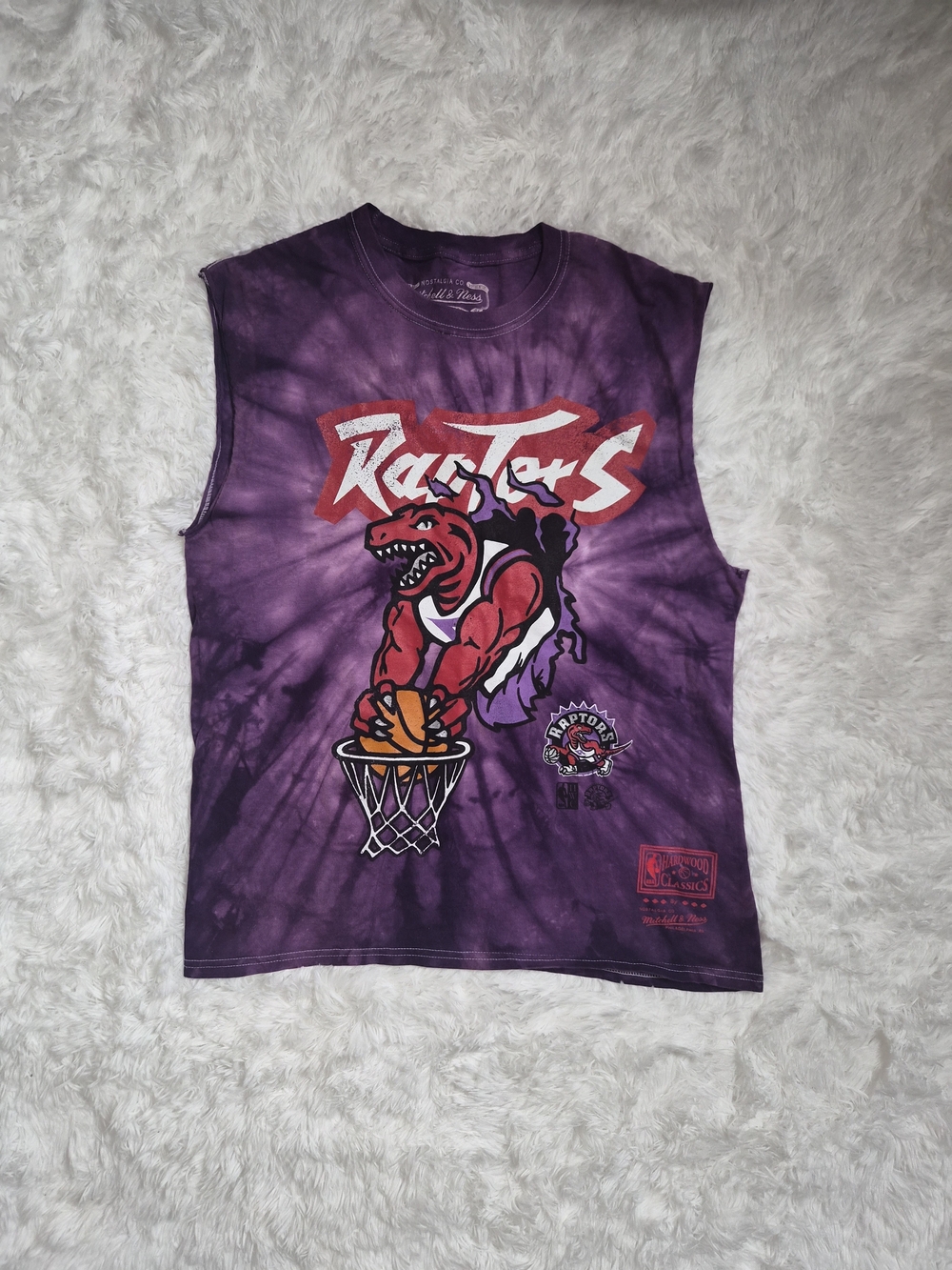 Mens Mitchell And Ness Raptors Tank Top Cut Off Shirt Sleeveless Size Medium M ✨
